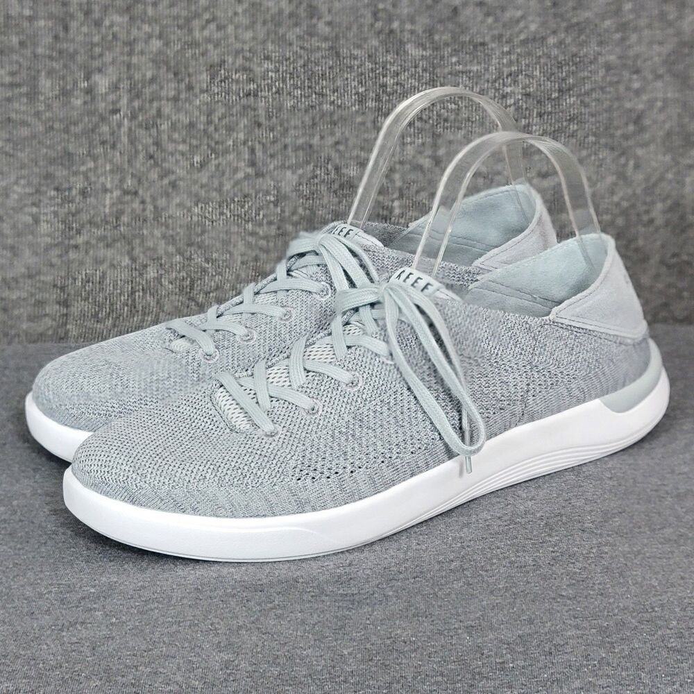 Reef Swellsole Neptune Shoes Mens 12 Gray Knit Slip On Lace Up Comfort Sneakers